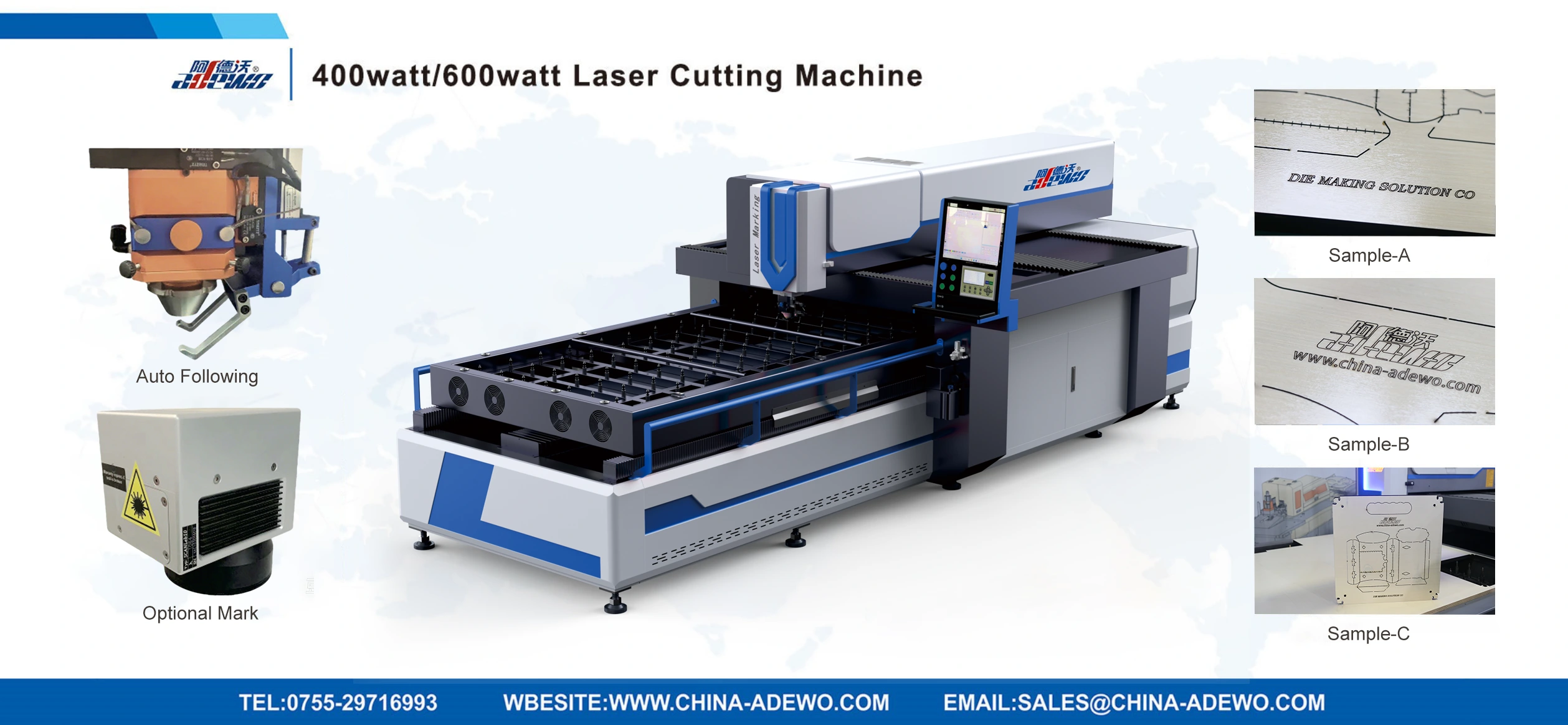 Producător de mașini de tăiere cu laser de 400watt/600watt