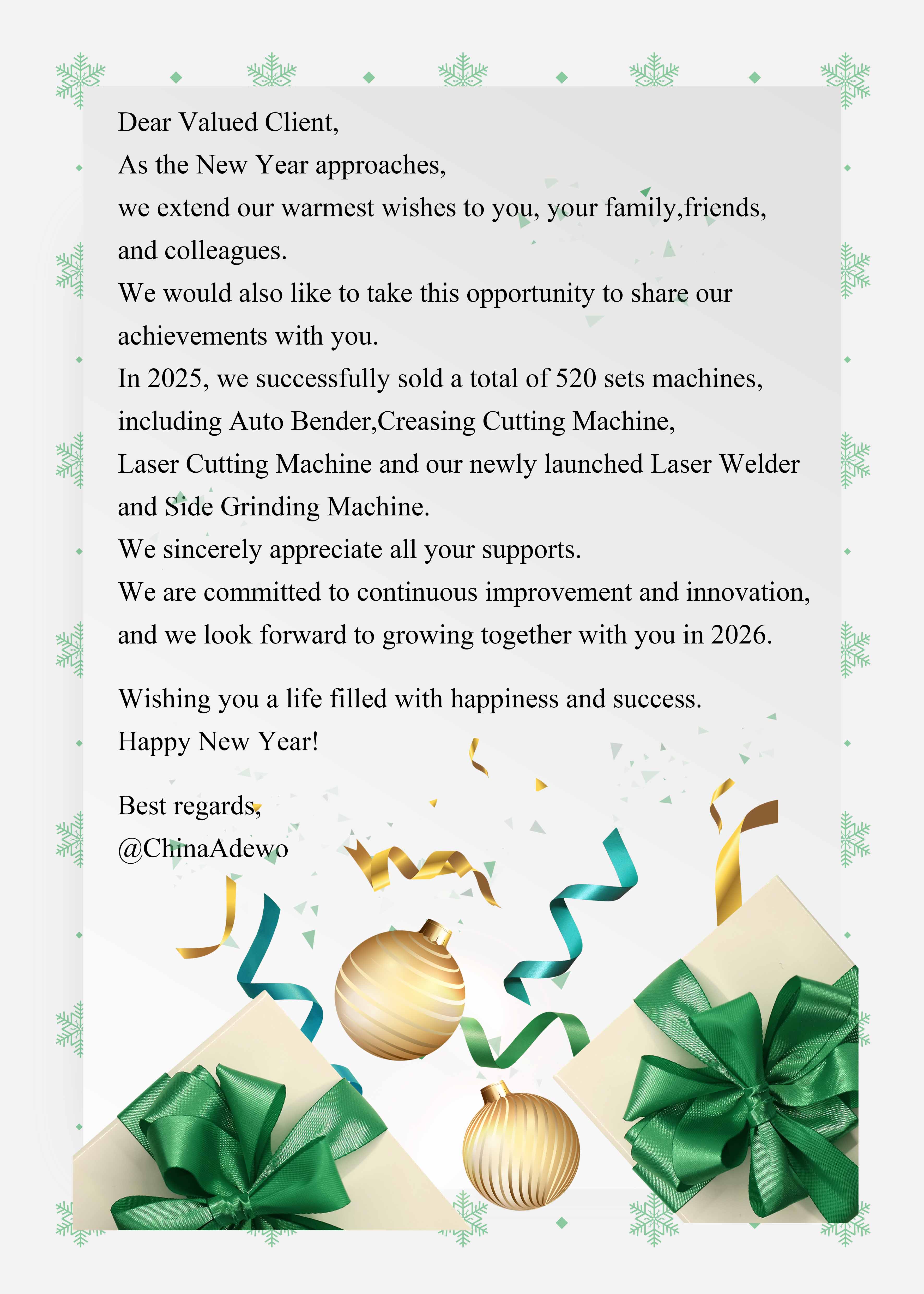 Vă doresc un alt an rodnic